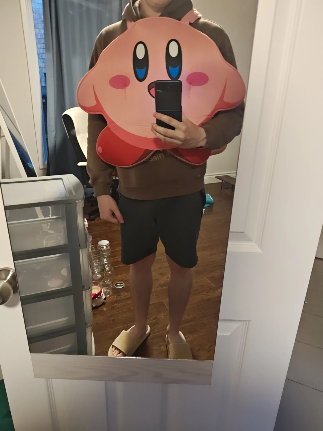 Set of 3 cutout costumes, 2x Kirby's and 1x poop emoji - photo 2