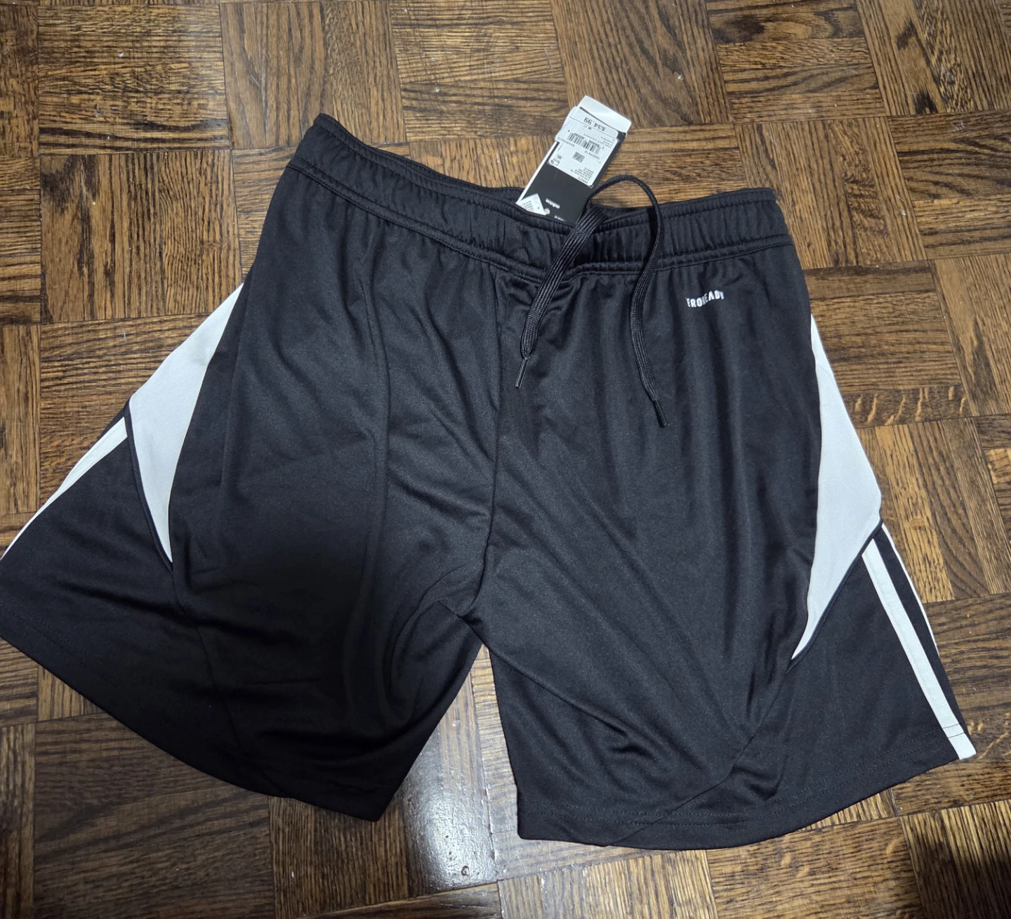 Adidas Running Shorts Black White Size Medium