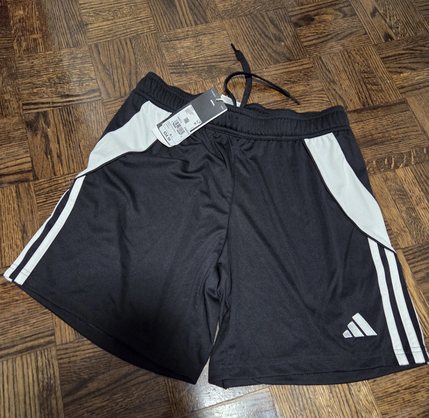 Adidas Running Shorts Black White Size Medium - photo 2