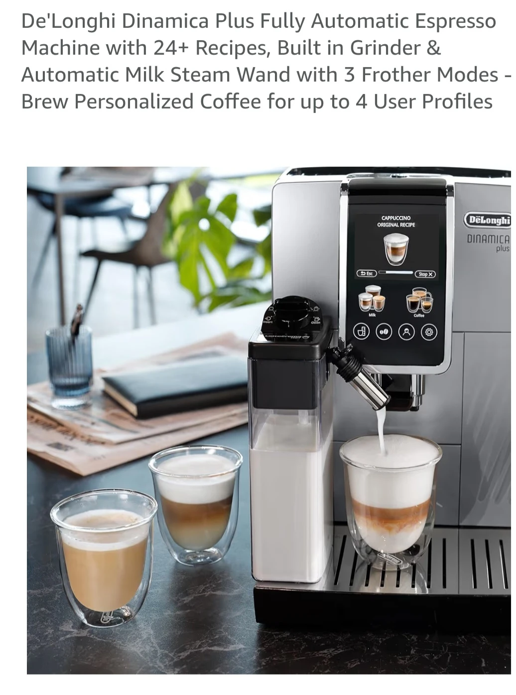 De'Longhi Dinamica Plus Fully Automatic Espresso Machine - photo 2