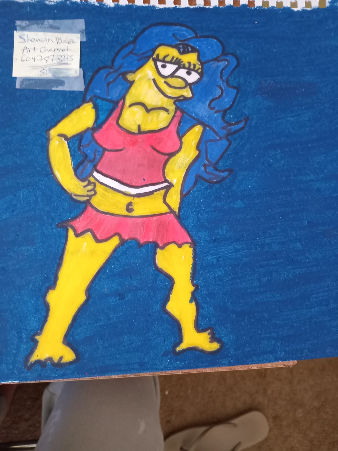 Young Marge Simpson Drawing Illustration by Me - photo 3