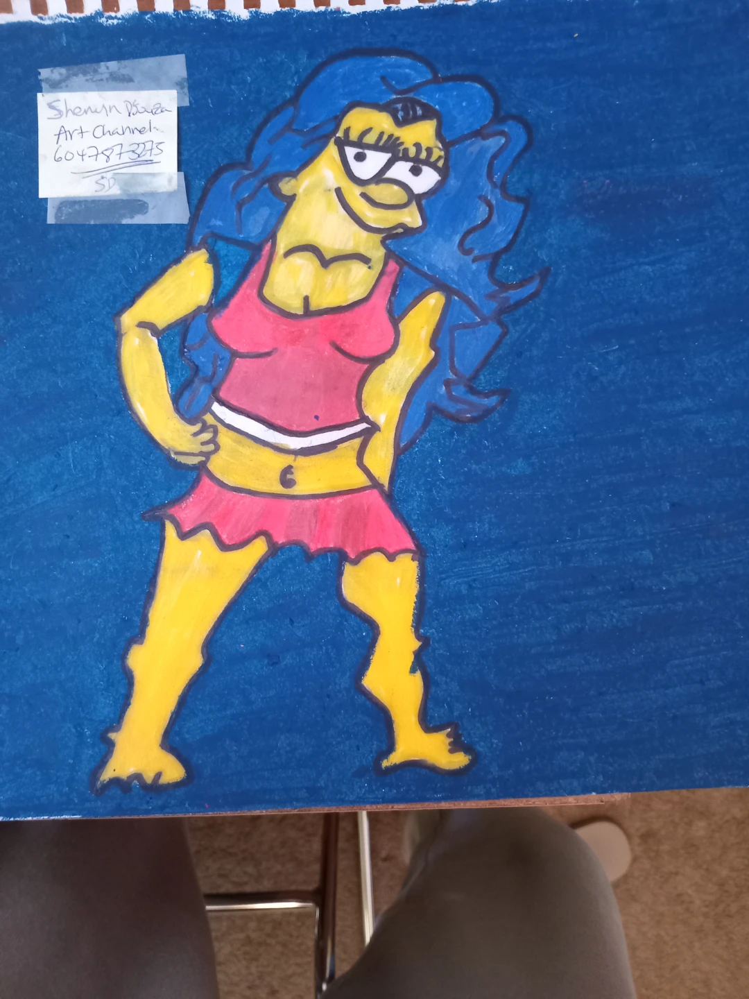 Young Marge Simpson Drawing Illustration by Me - photo 5