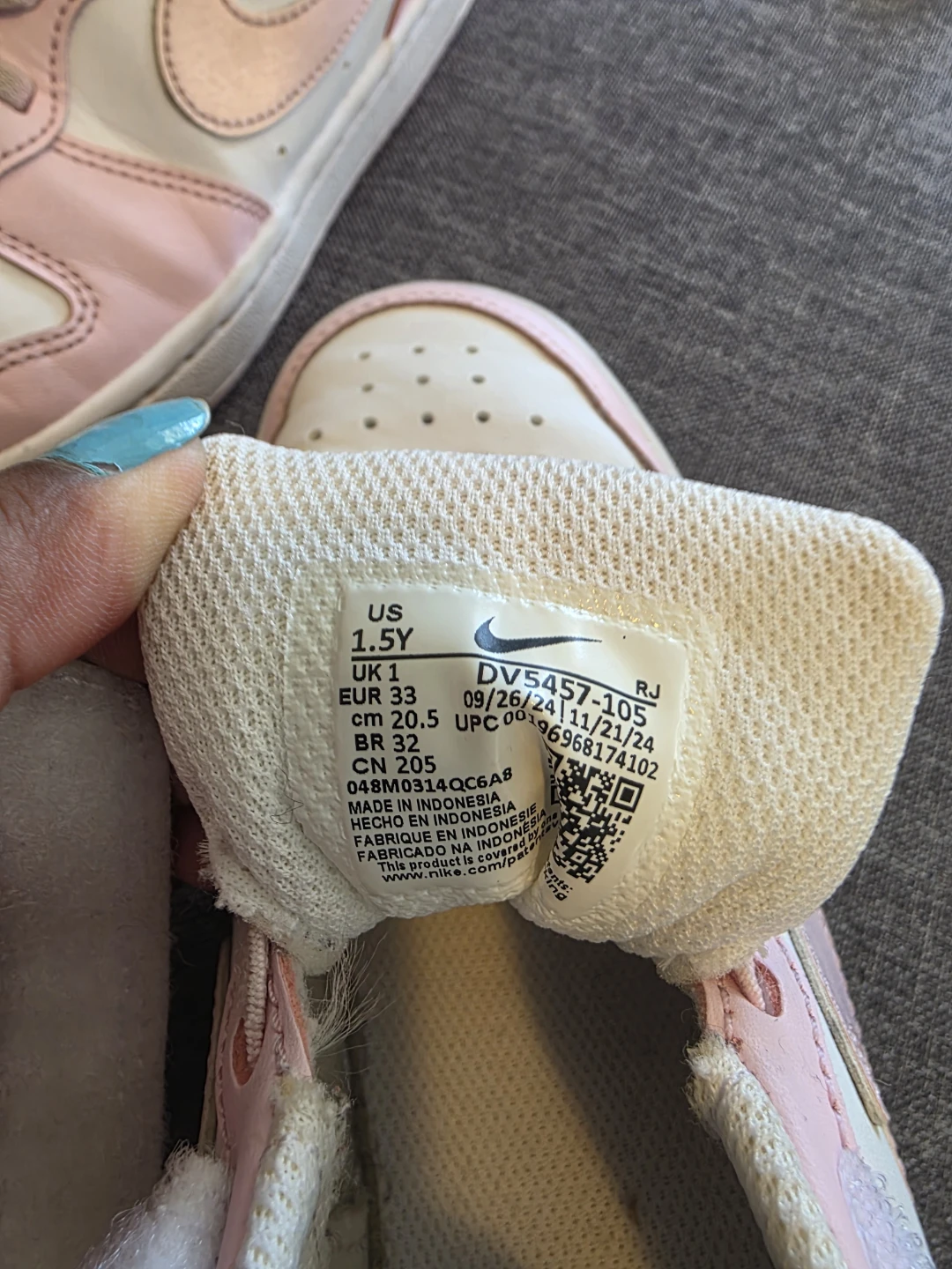 Nike Court Vision Low TD Pink White preschool  Shoes - photo 4