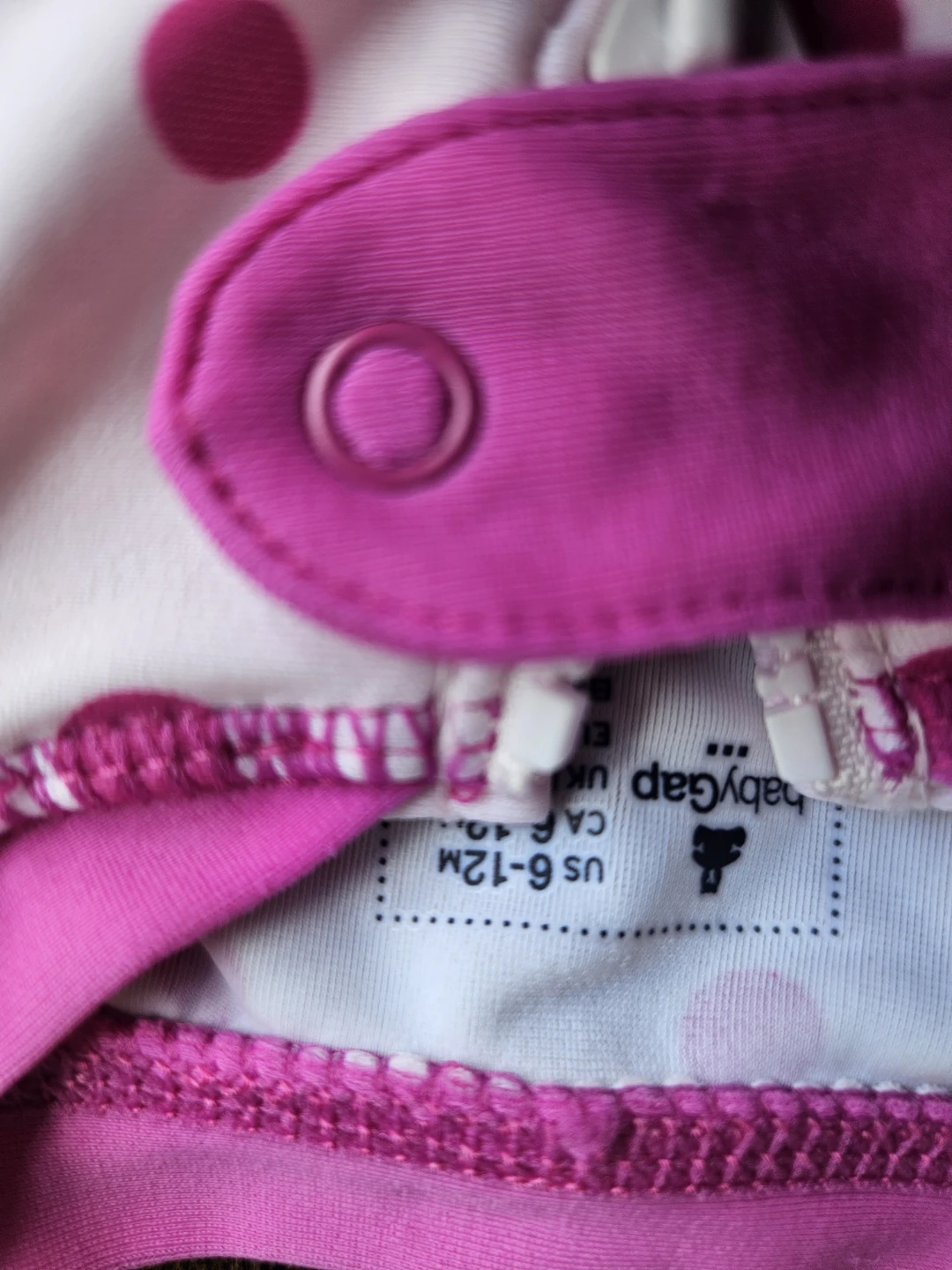 Baby Gap Pink Polka Dot Swimsuit 6-12 Months - photo 3