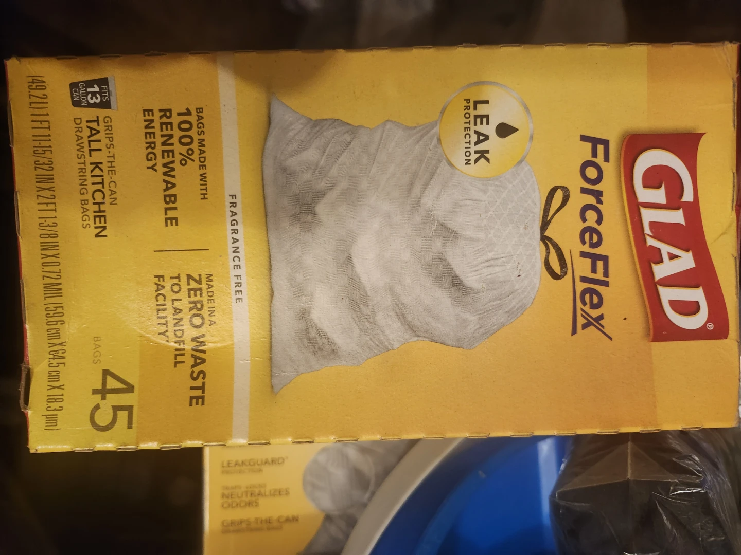 Glad ForceFlex Tall Kitchen Drawstring Bags - 45 Count
