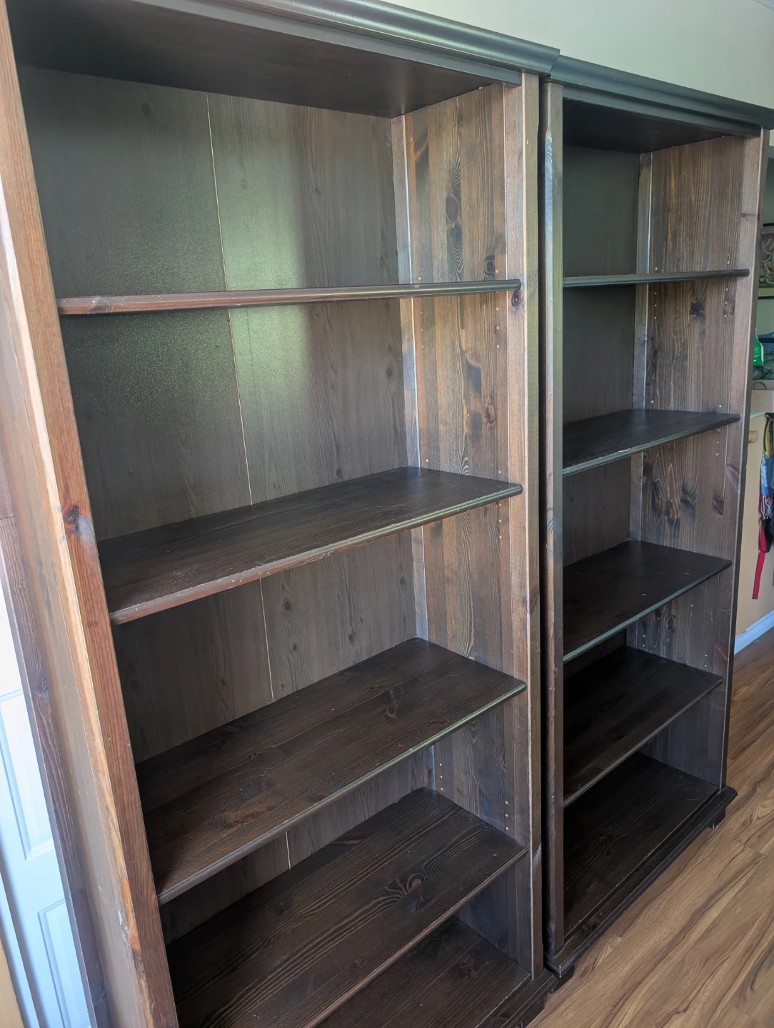 Dark Wood Bookshelves (Set of 2) - photo 2