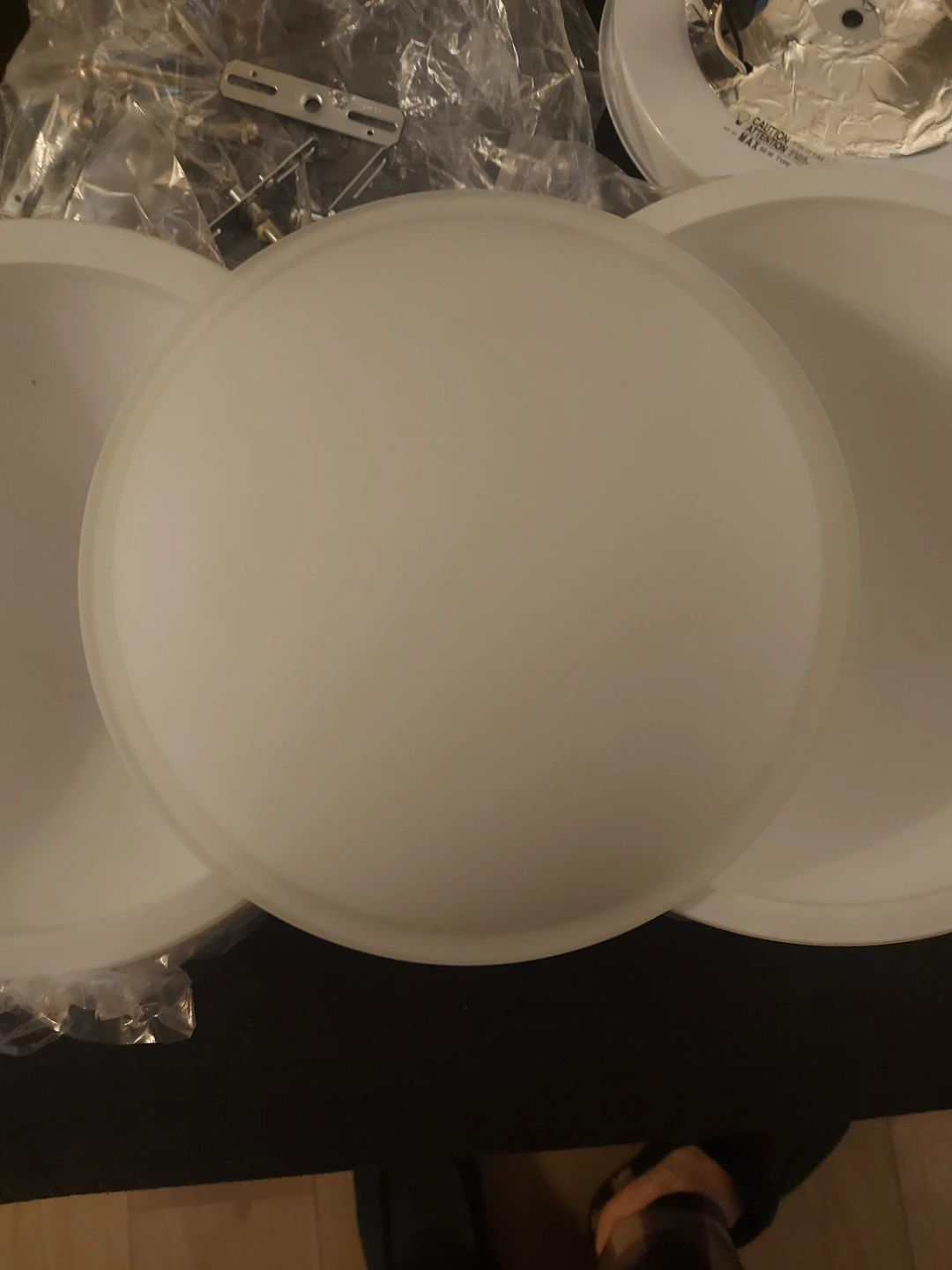 White Flush Mount Light Fixture - photo 4