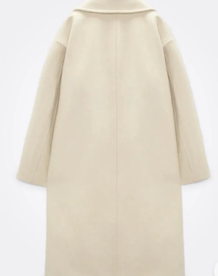 ZARA Wool Blend Coat - Cream - photo 2