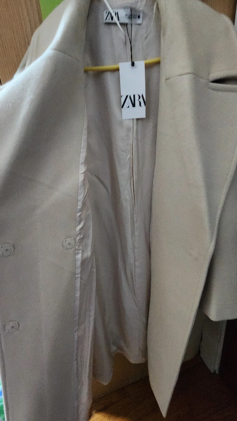 ZARA Wool Blend Coat - Cream - photo 4