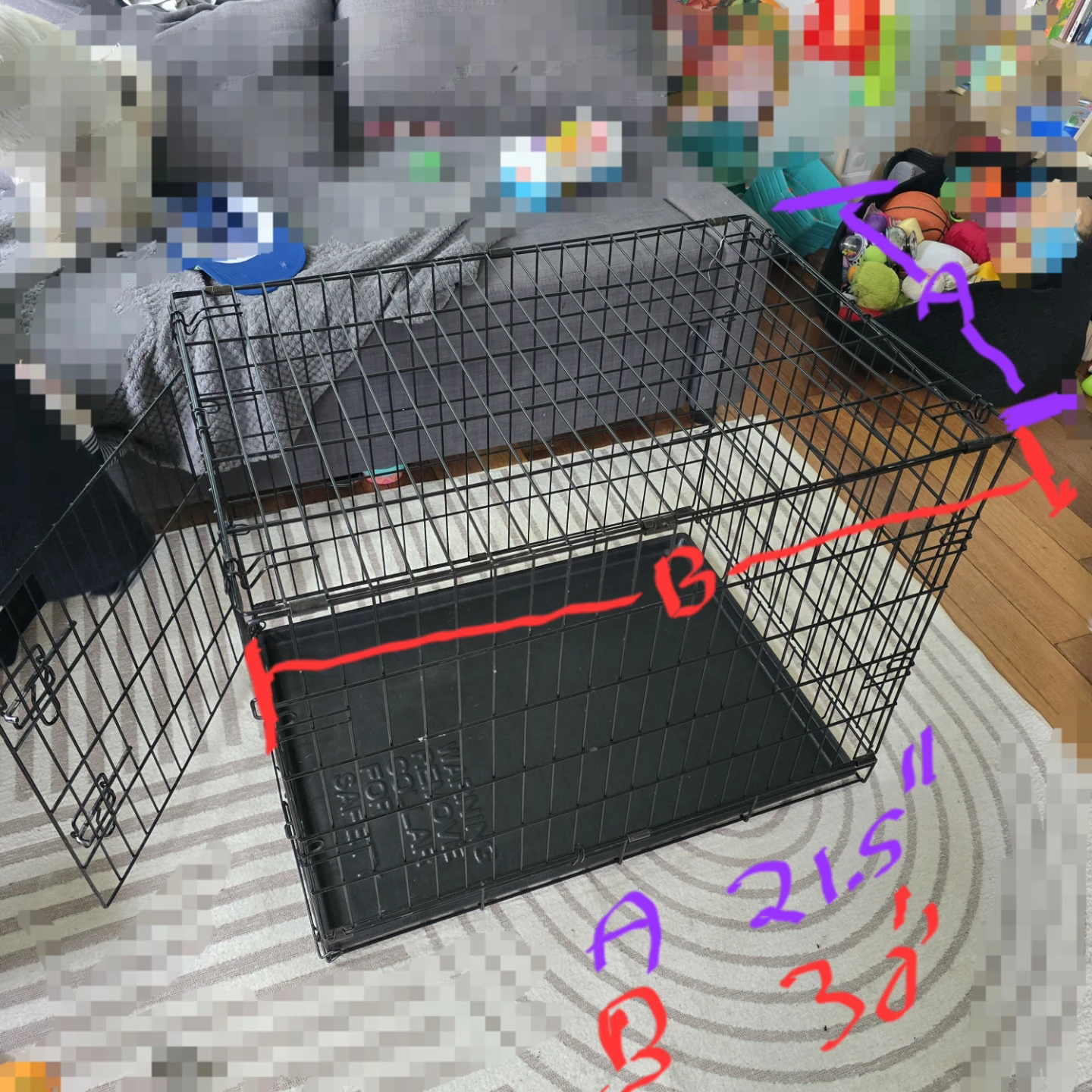 Dog Crate Cage M-L