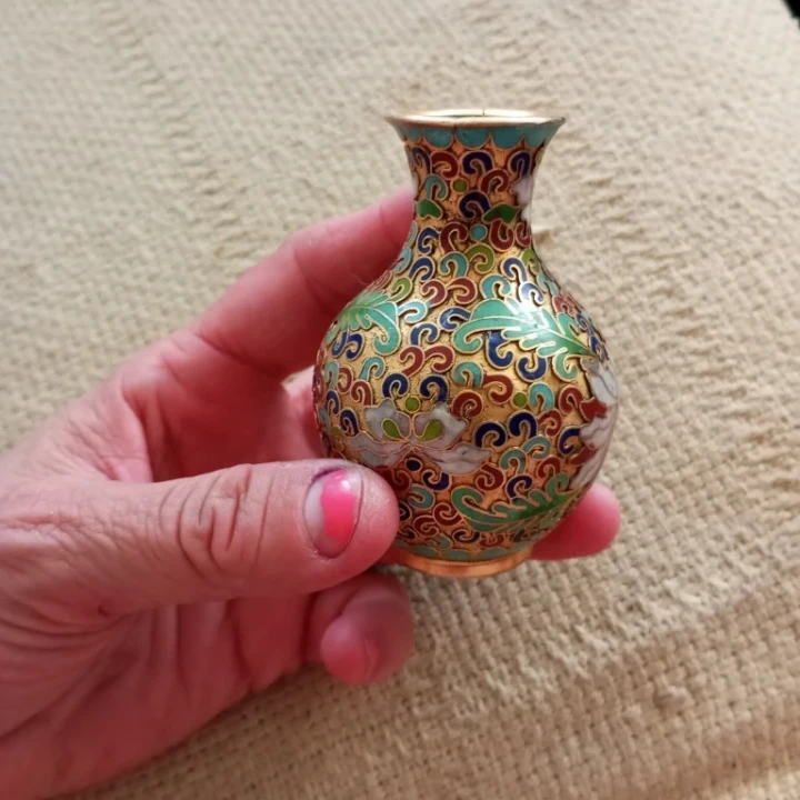 Vintage Miniature Cloisonné Vase