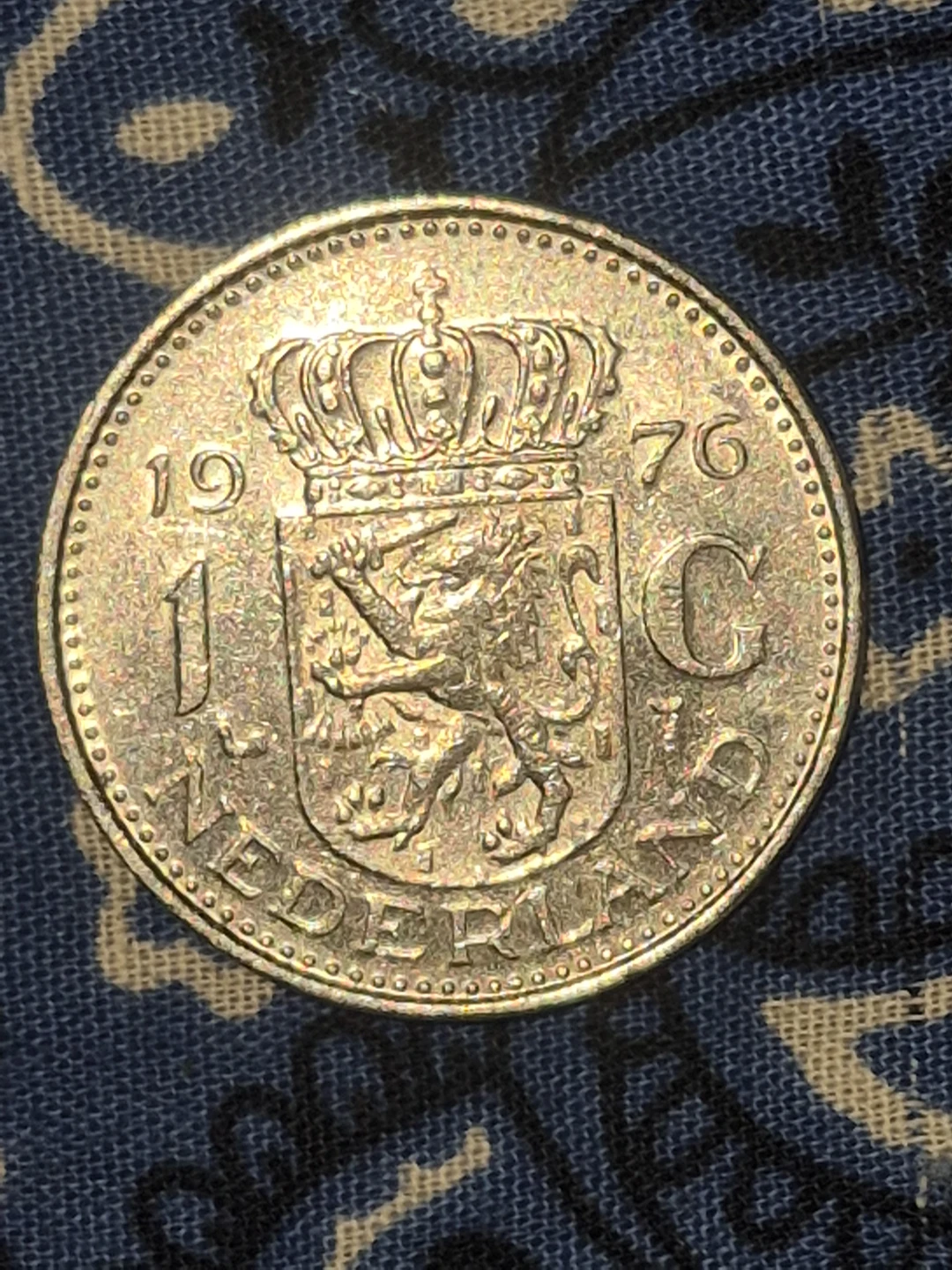 1976 Netherlands 1 Cent Coin - photo 2