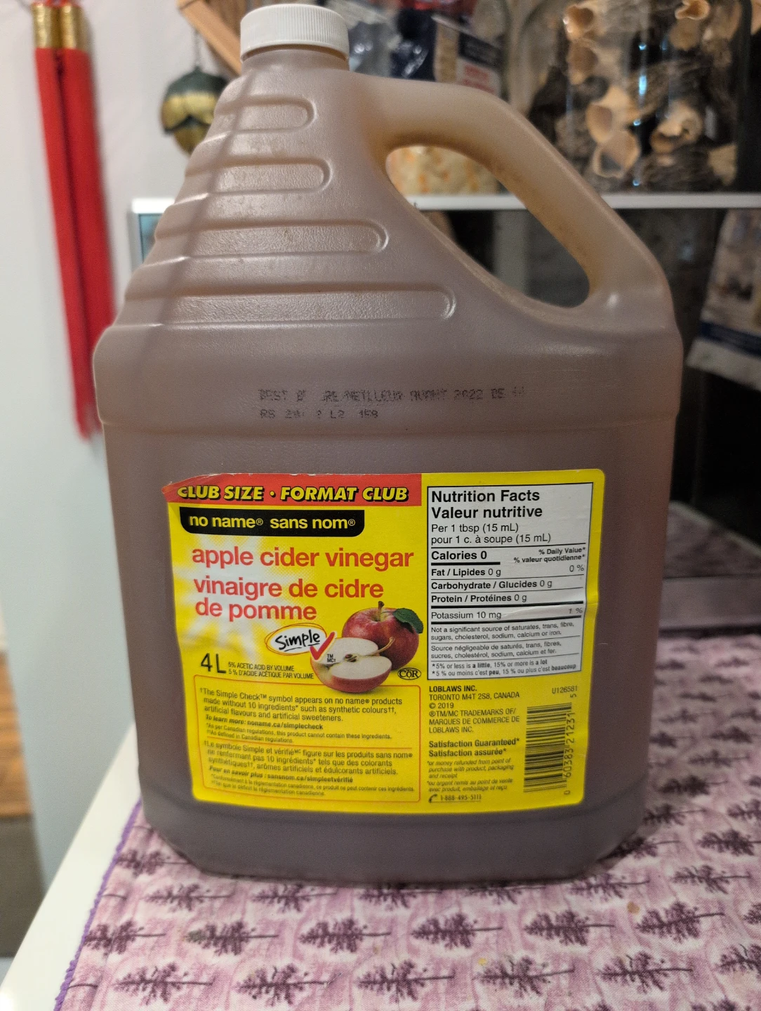 No Name Apple Cider Vinegar 4L