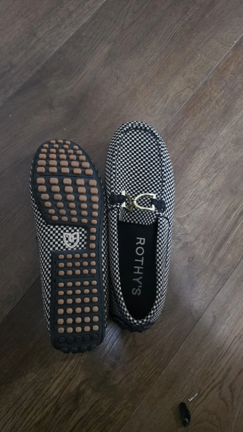 Rothy's Driving Loafers - Black & White Check - photo 2