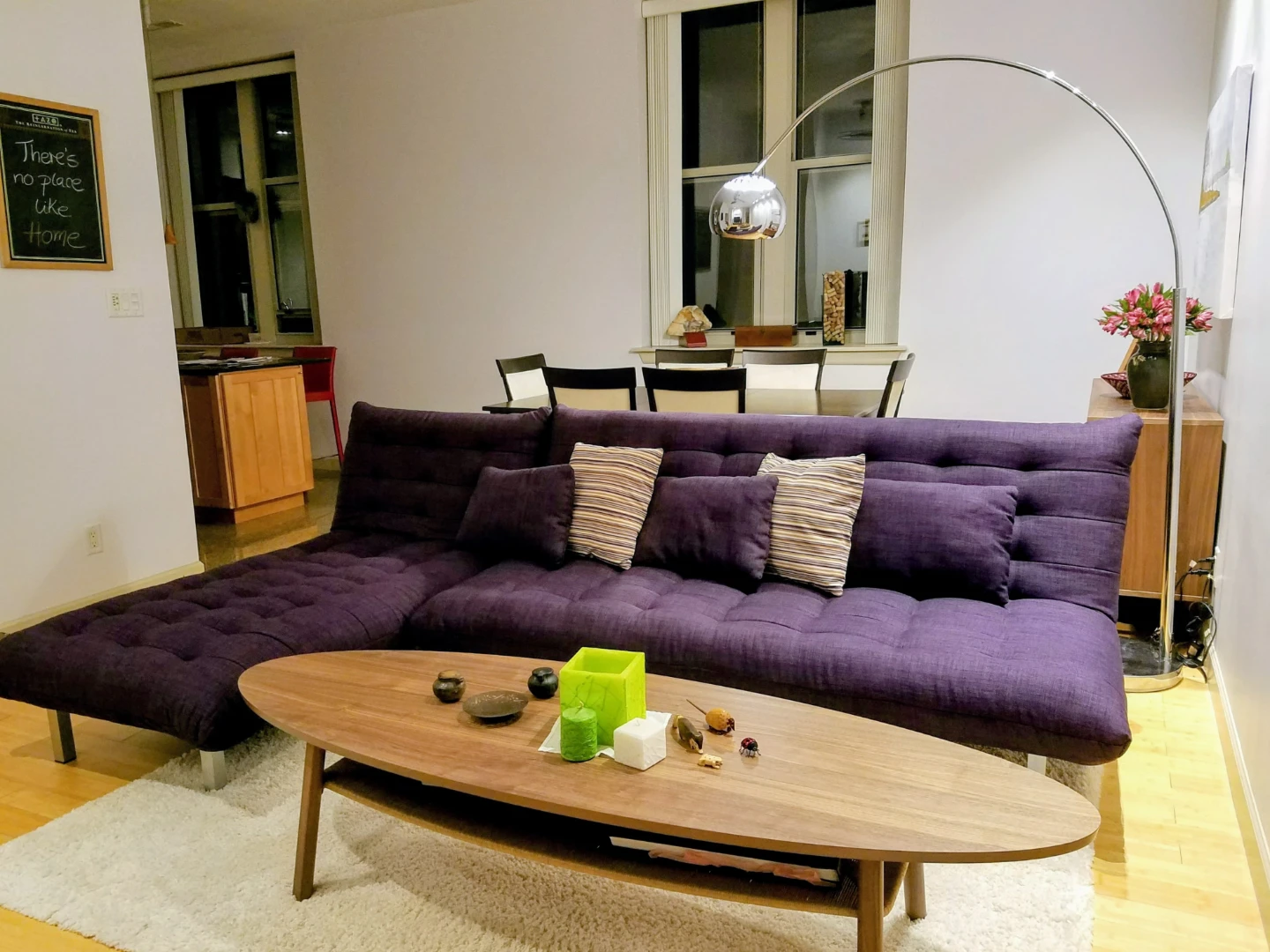 Purple Sectional Sofa/Futon
