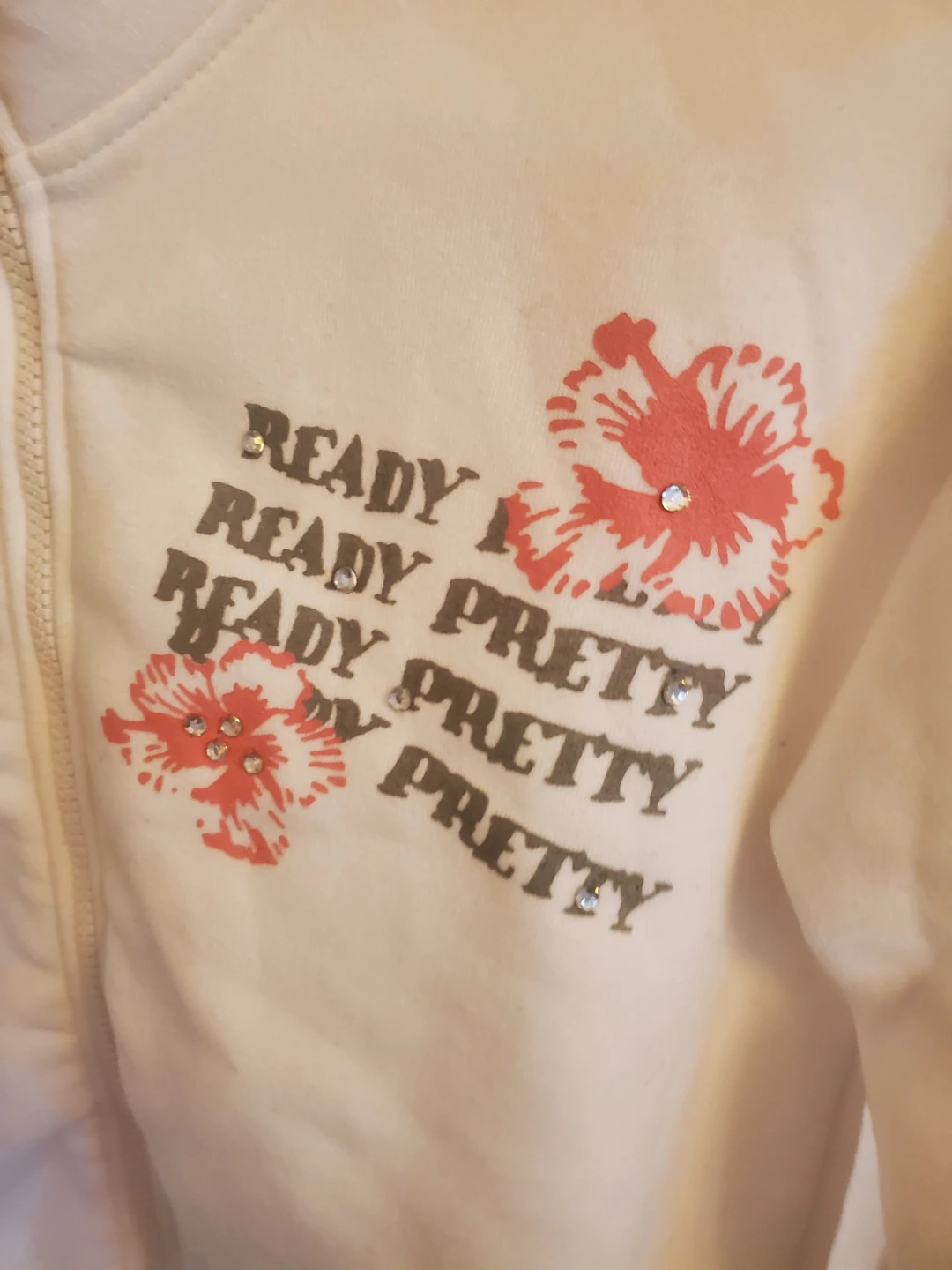 White Tracksuit Set with "Ready Pretty" Graphic - photo 2