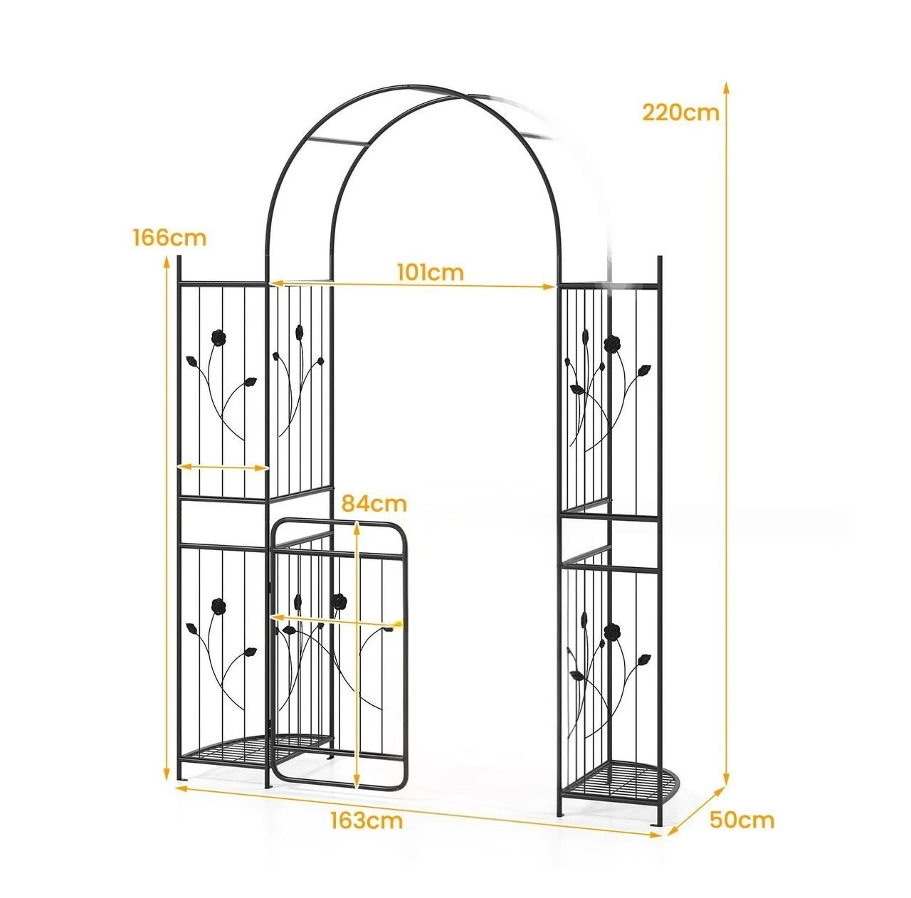 Garden Arch with Gate and Shelves - photo 2
