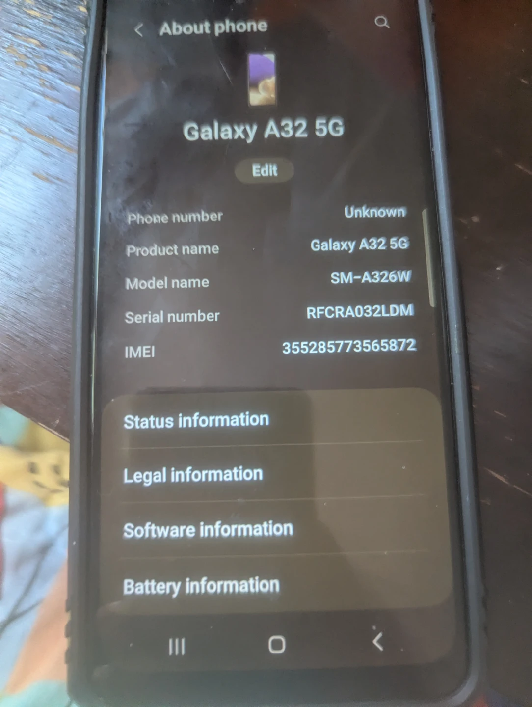 Samsung Galaxy A32 5G Phone Case with Ring Holder
