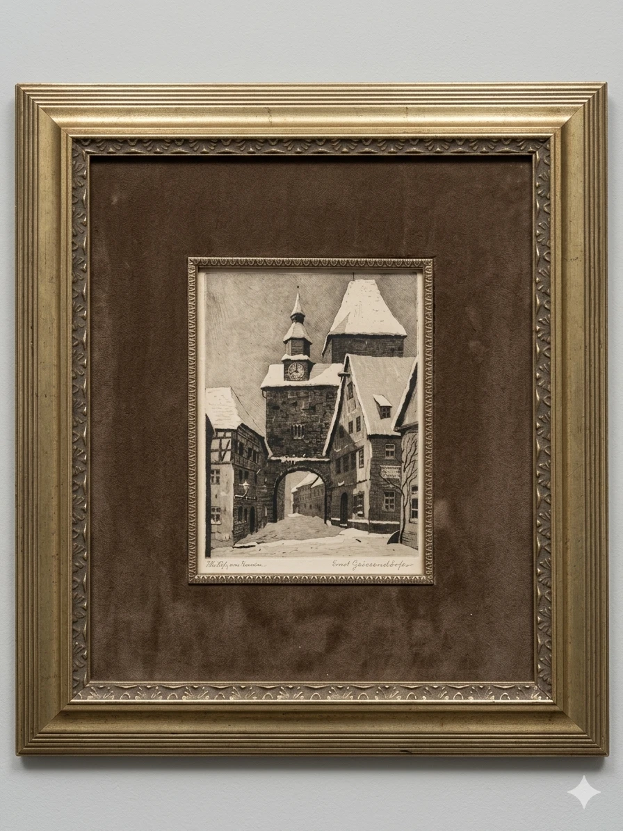 Vintage Ernst Geissendörfer Original Signed Etching