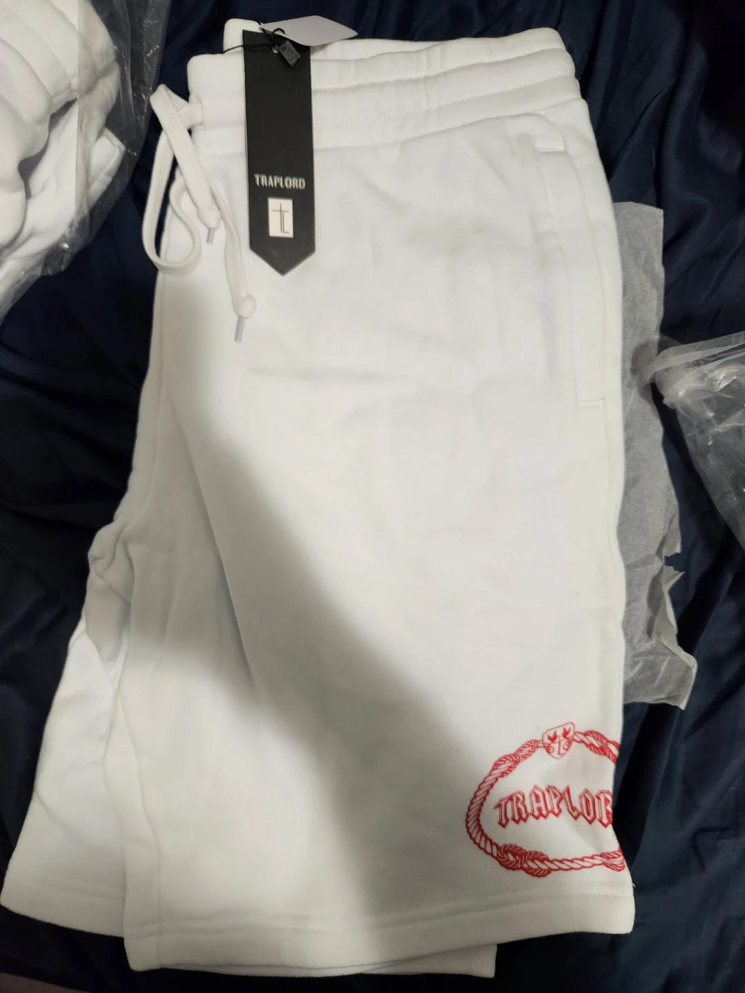 TRAPLORD White Sweat Shorts