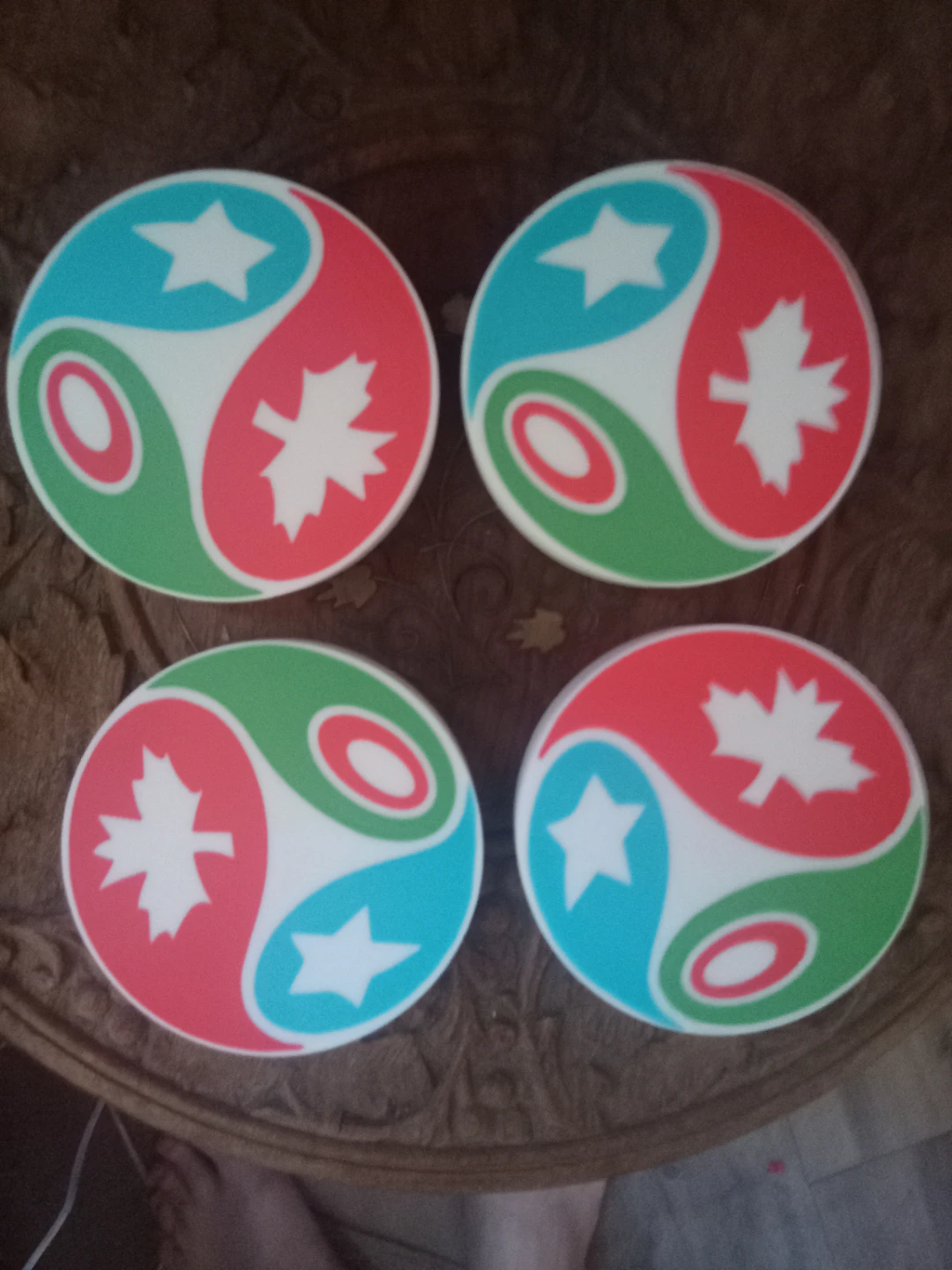 Set of 4 Coasters with FIFA inspired Design