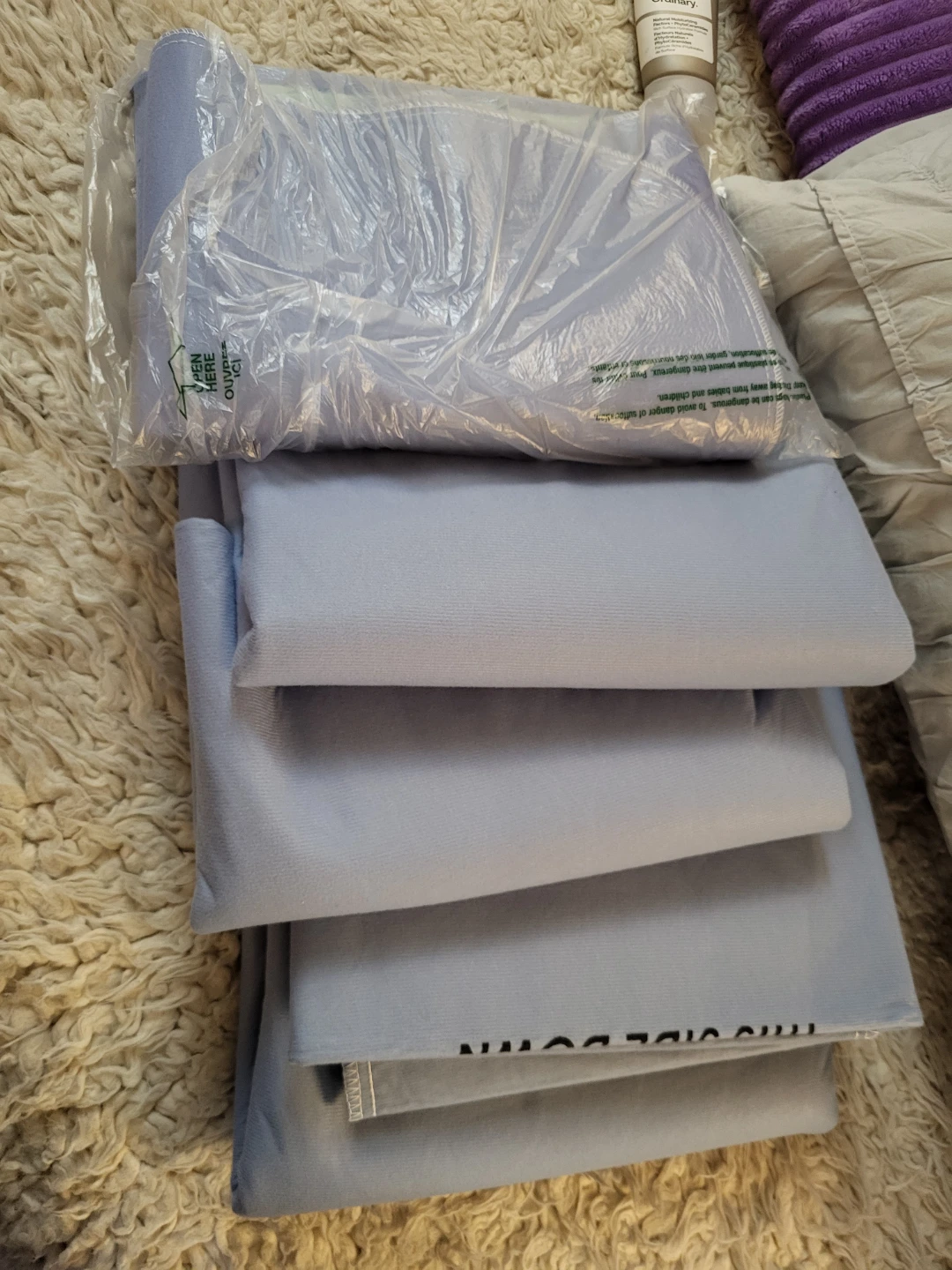 5 draw sheets or reusable blue pads, Mattress Protector Pad⚽️
