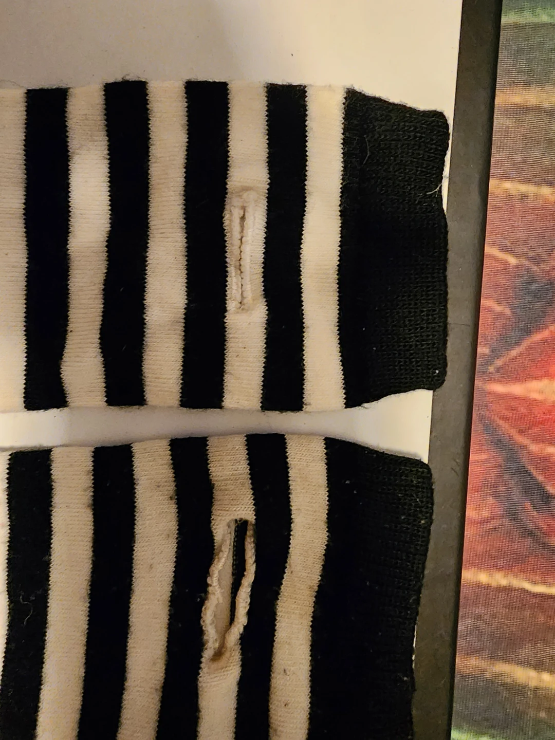 Black and White Striped Arm Warmers - photo 2