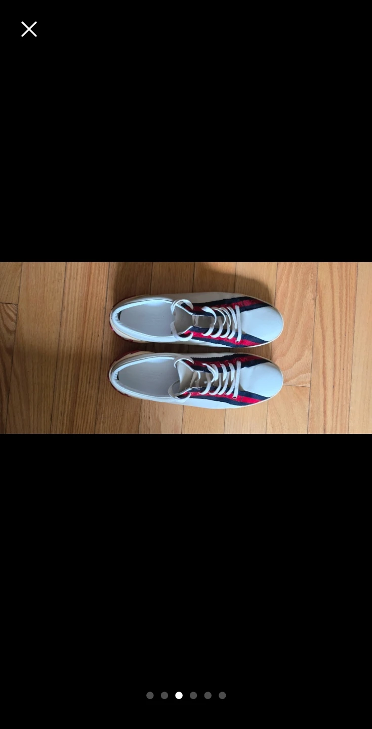 Gucci White Leather Ace Sneakers Size 43 - photo 3