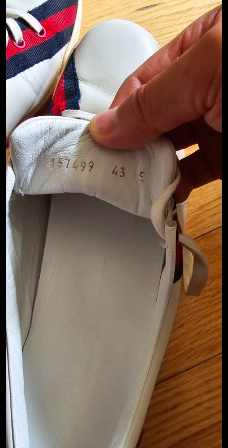 Gucci White Leather Ace Sneakers Size 43 - photo 4