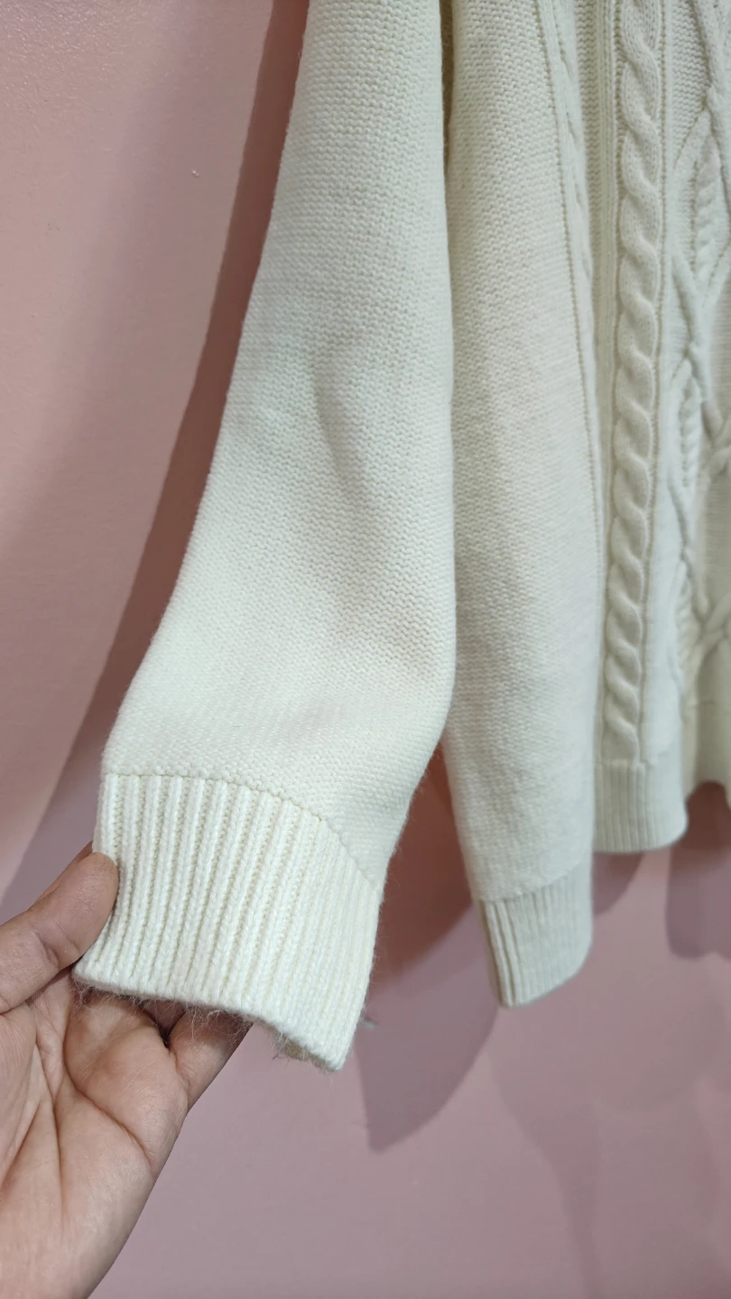 Cream Cable Knit Sweater - photo 4