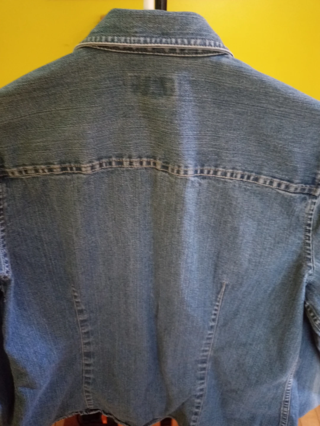 Blue Denim Button-Up Shirt - photo 4