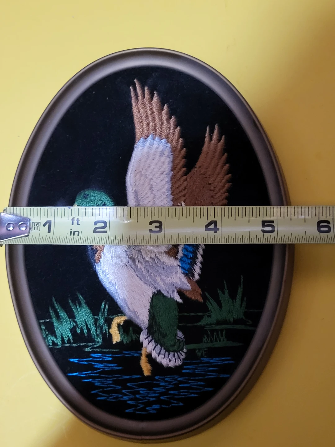 Framed Mallard Duck Embroidery Wall Art - photo 3