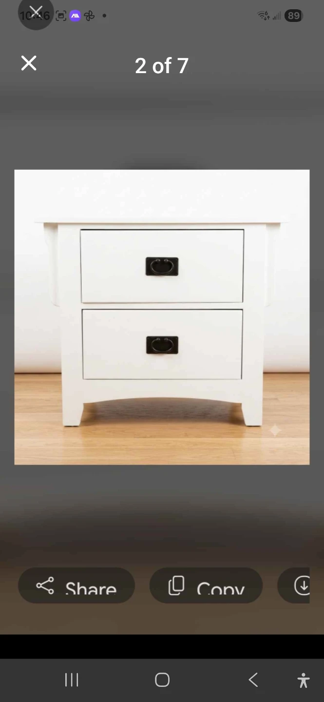 Refinished White Two-Drawer Nightstands - photo 2