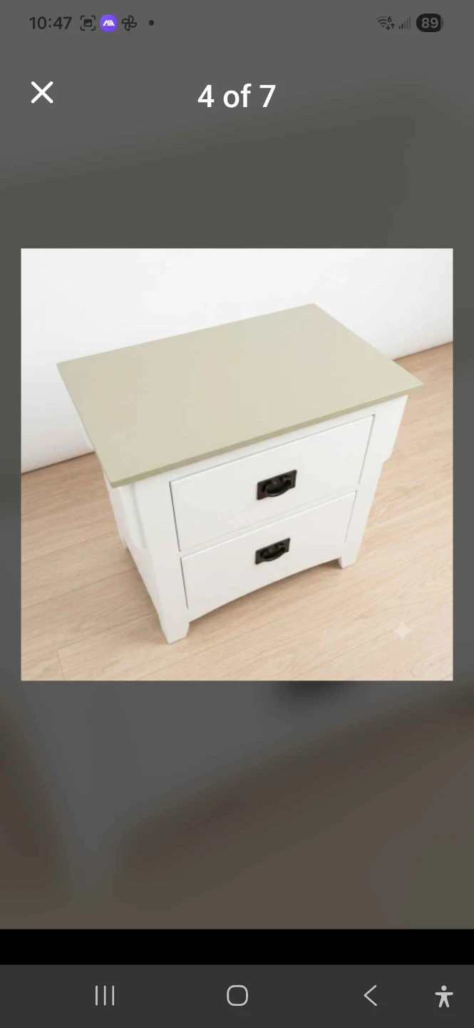 Refinished White Two-Drawer Nightstands - photo 4