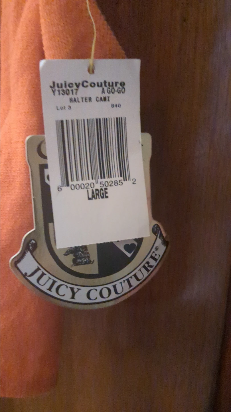 Juicy Couture Orange Terry Halter Cami - Large - photo 2