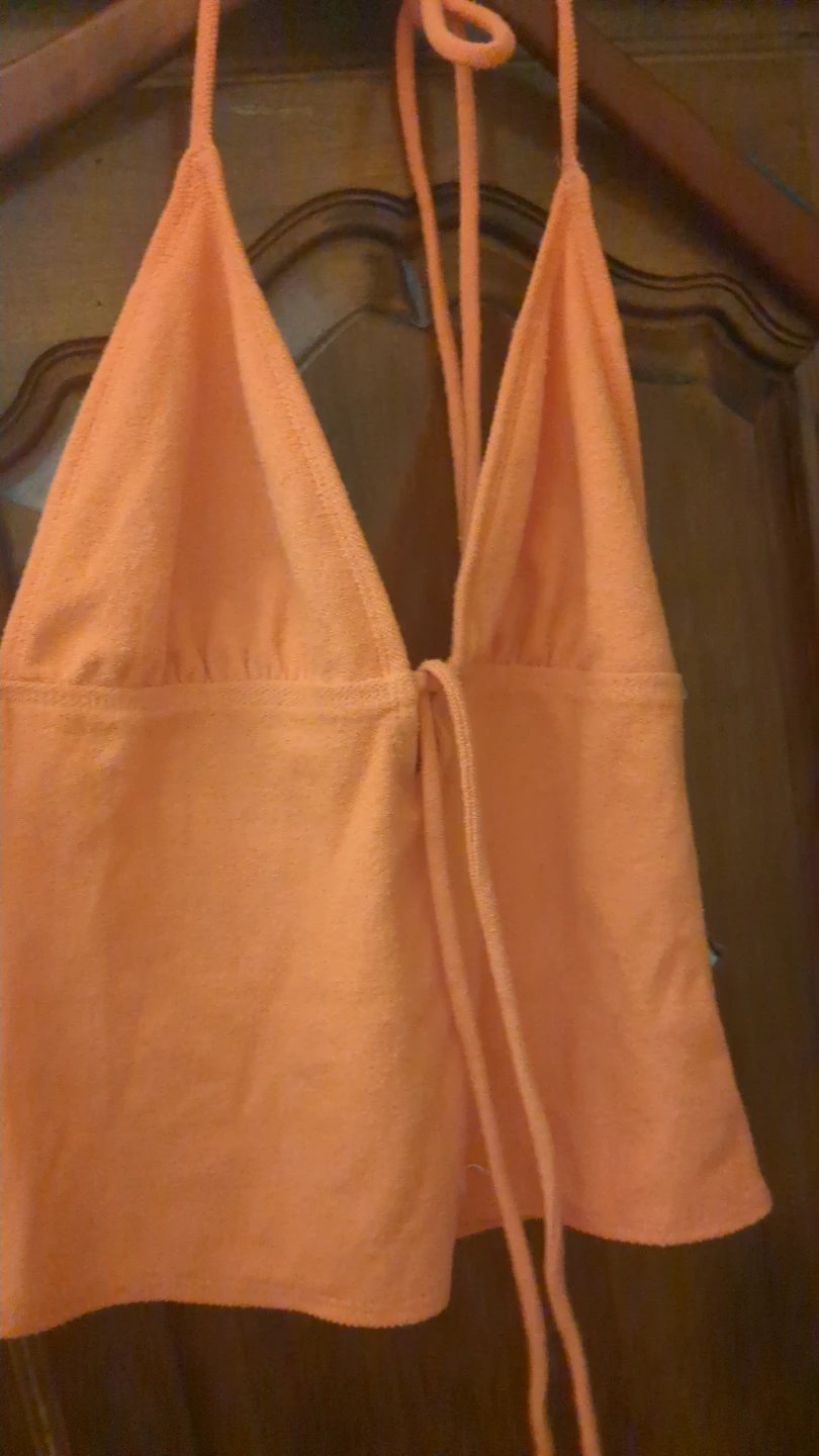 Juicy Couture Orange Terry Halter Cami - Large - photo 3