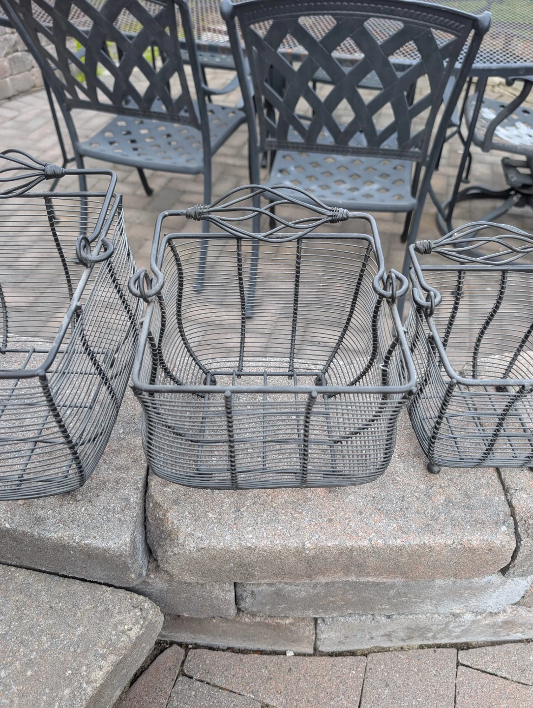 Set of Beautiful Wire Baskets - photo 2