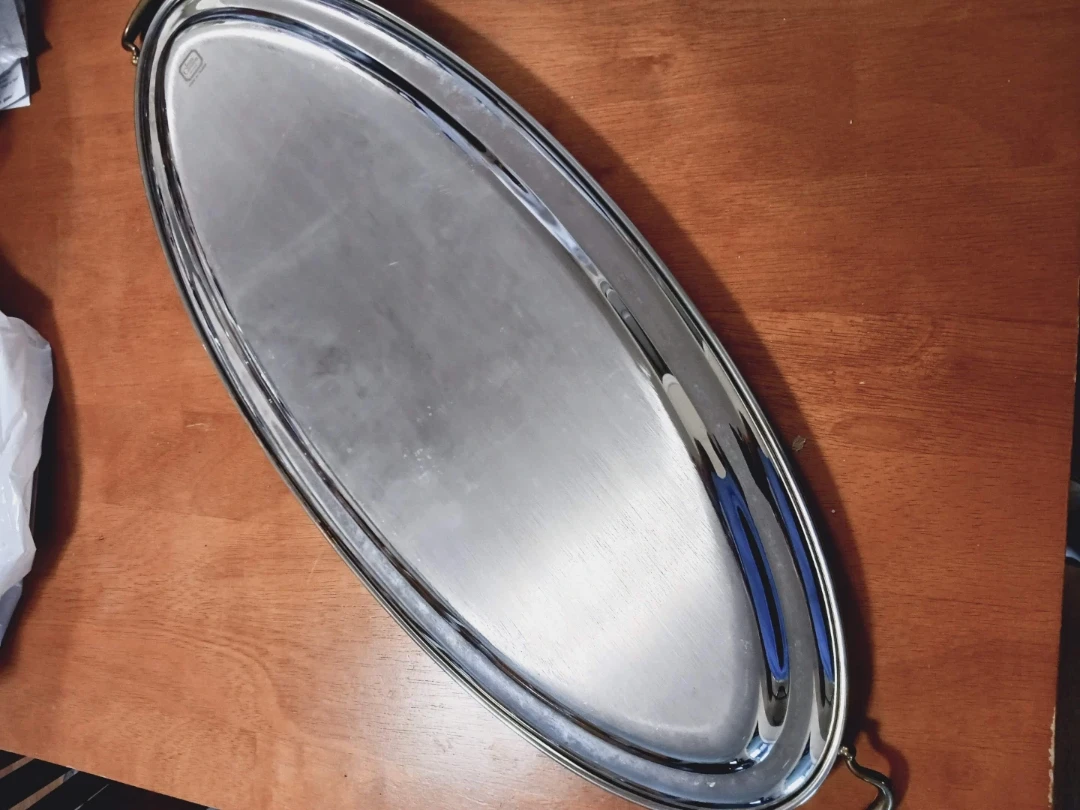 ⚽  Jean Couzon Silver Plated Serving Tray - photo 2