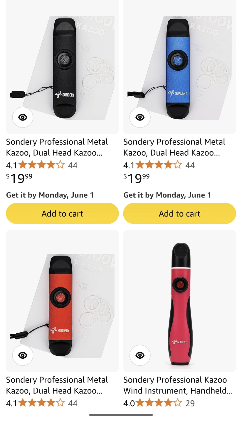 Sondery Kazoo - Set of 4 - photo 2