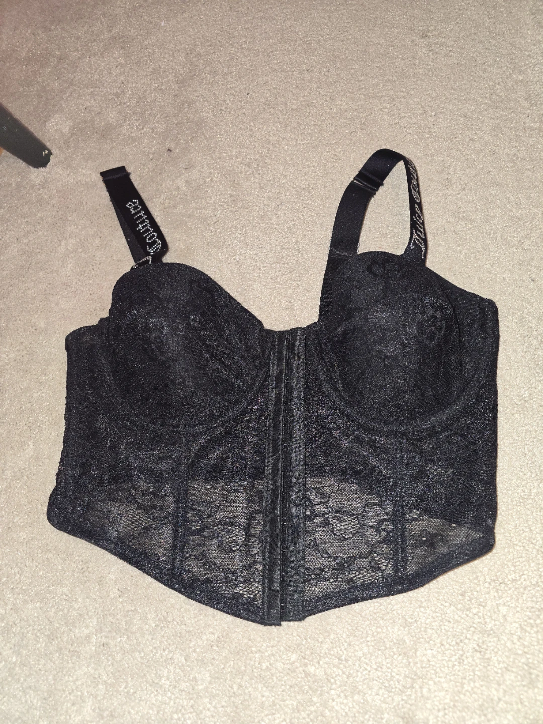 Juicy Couture Black Lace Corset Bra
