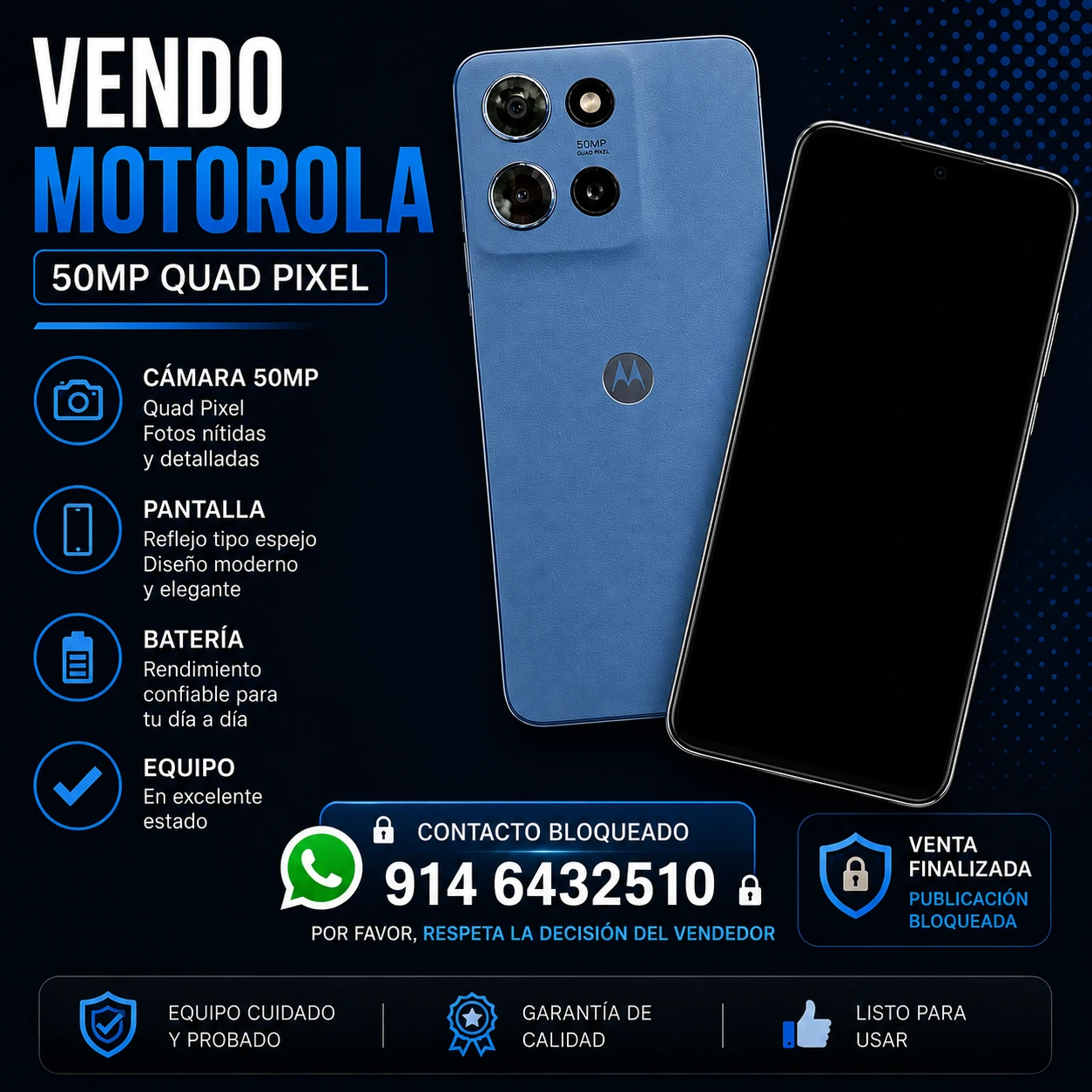 Motorola Smartphone - Blue - photo 3