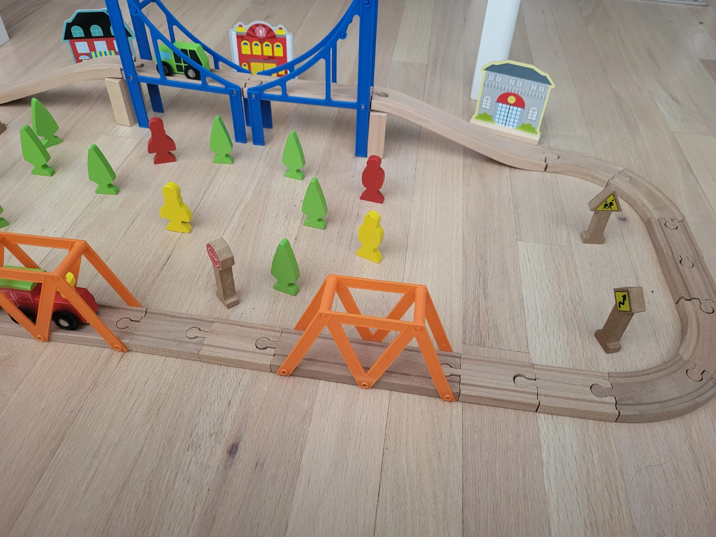 ⚽ Kids' Spark Wooden Train Set (75 pcs) - photo 3