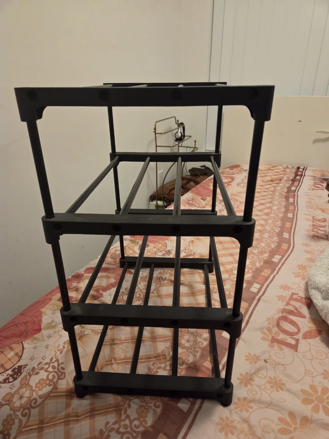 Black 3-Tier Shoe Rack