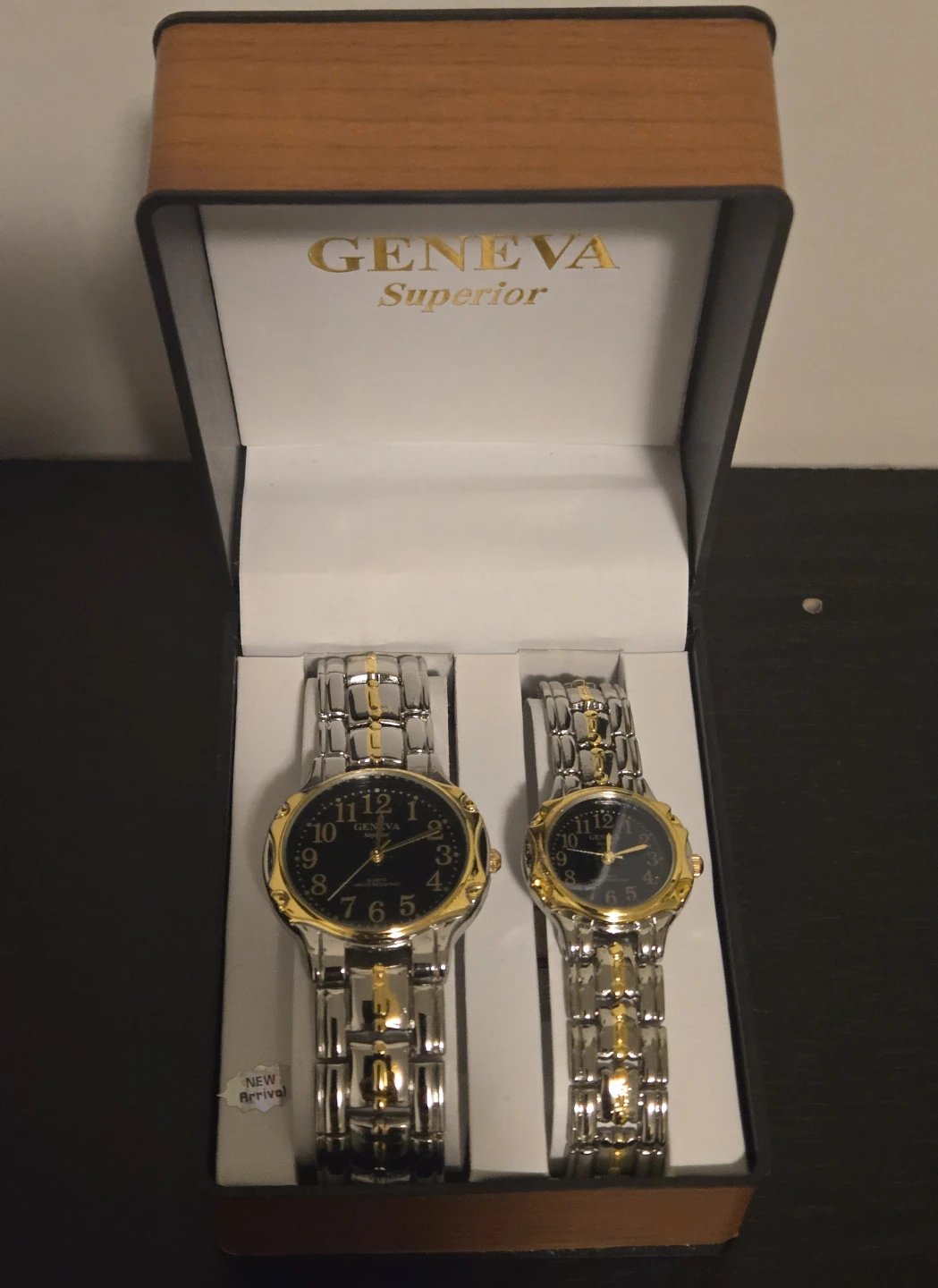 (NOS) Geneva Superior His & Hers Watch Set, New with Case