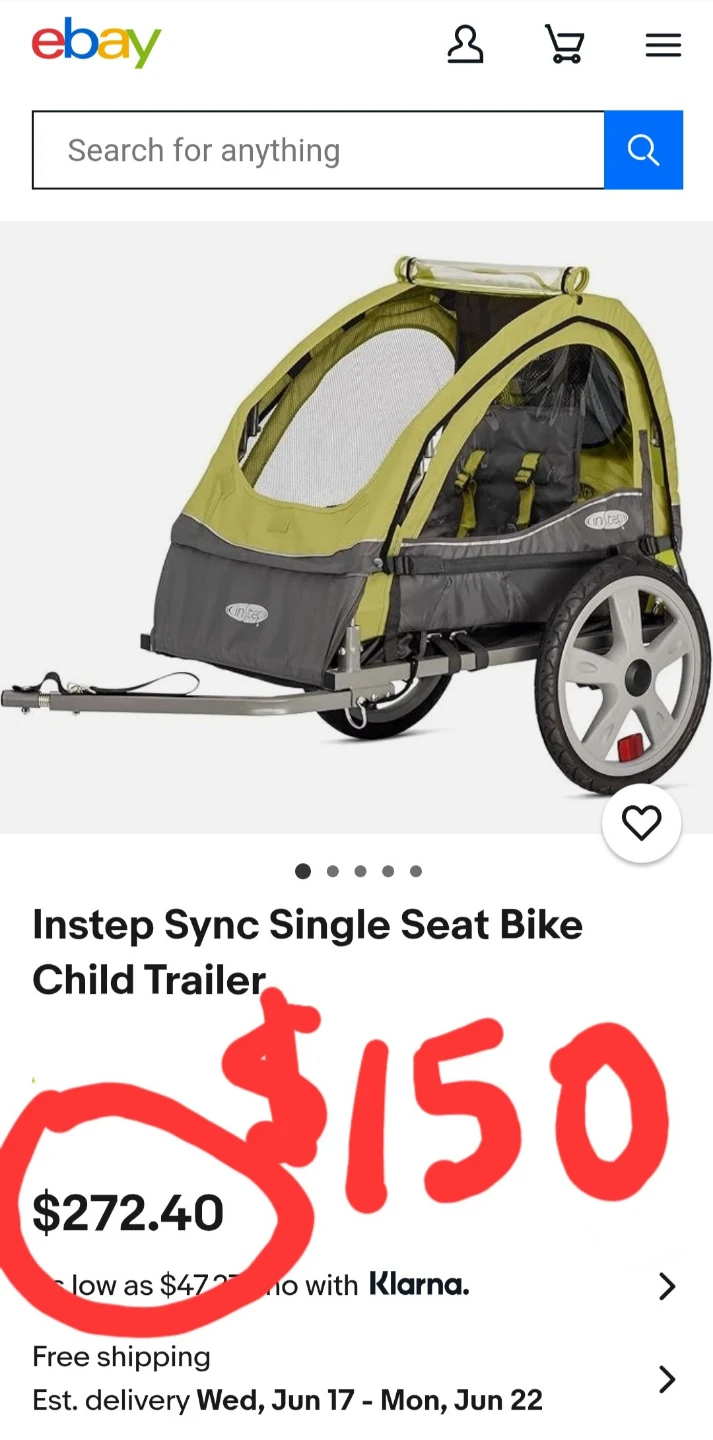 Bike Child Trailer in Great Condition
