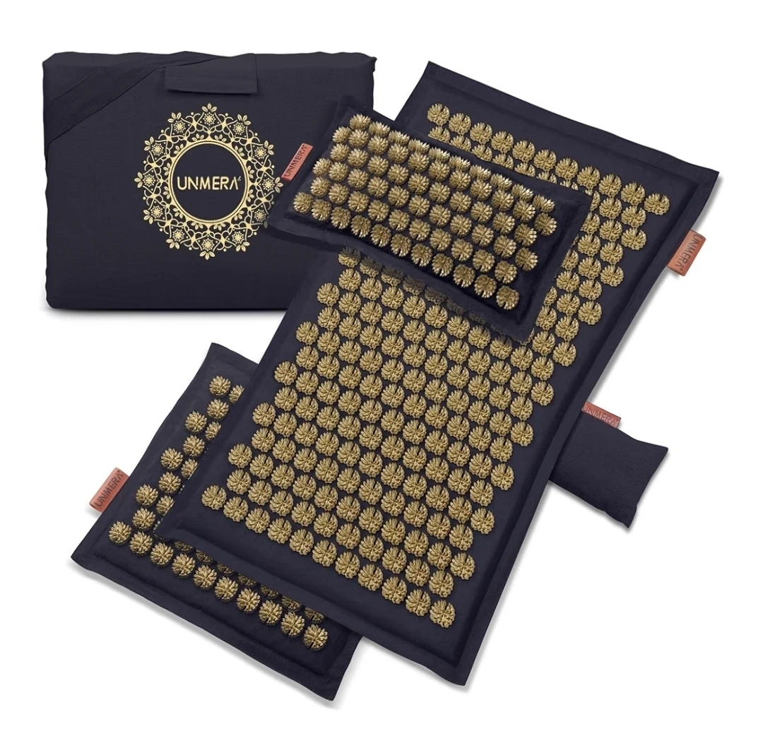 UNMERA Acupressure Mat and Pillow Set,Natural Eco Linen