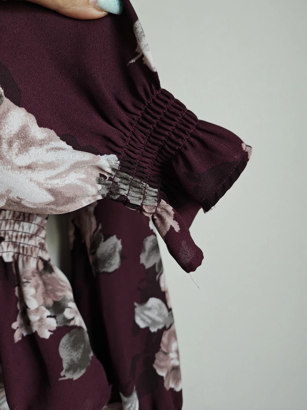 Guess Floral Lace-Up Peplum Blouse - photo 4