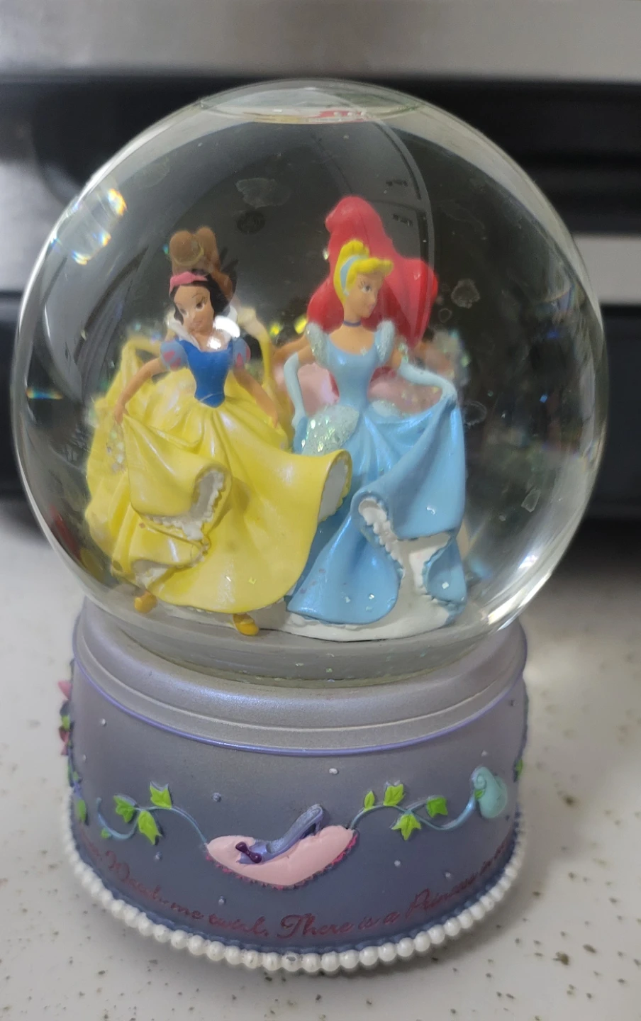 Disney Princess Enesco Musical Snow Globe – 6" Tall