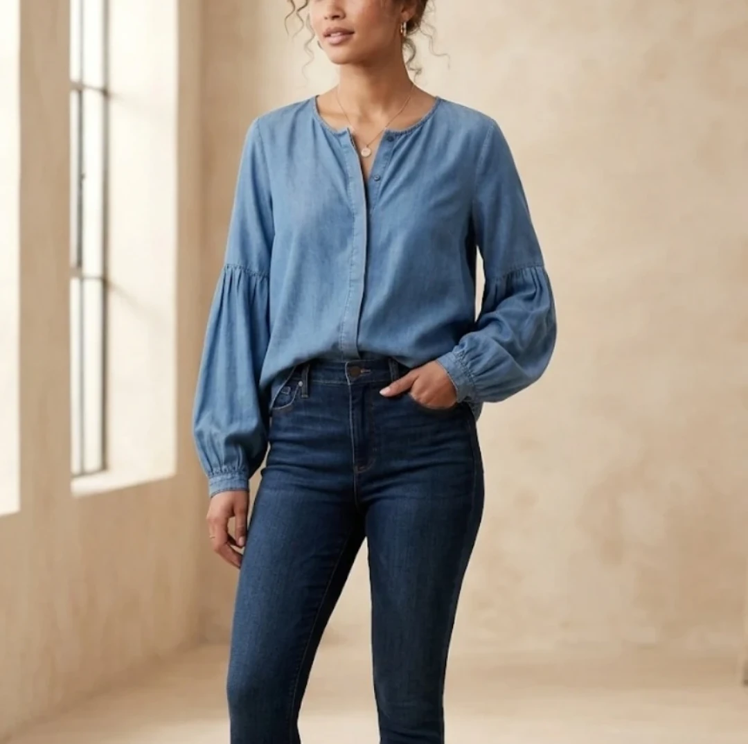 Banana Republic Denim Blouse - Size S/M - photo 2