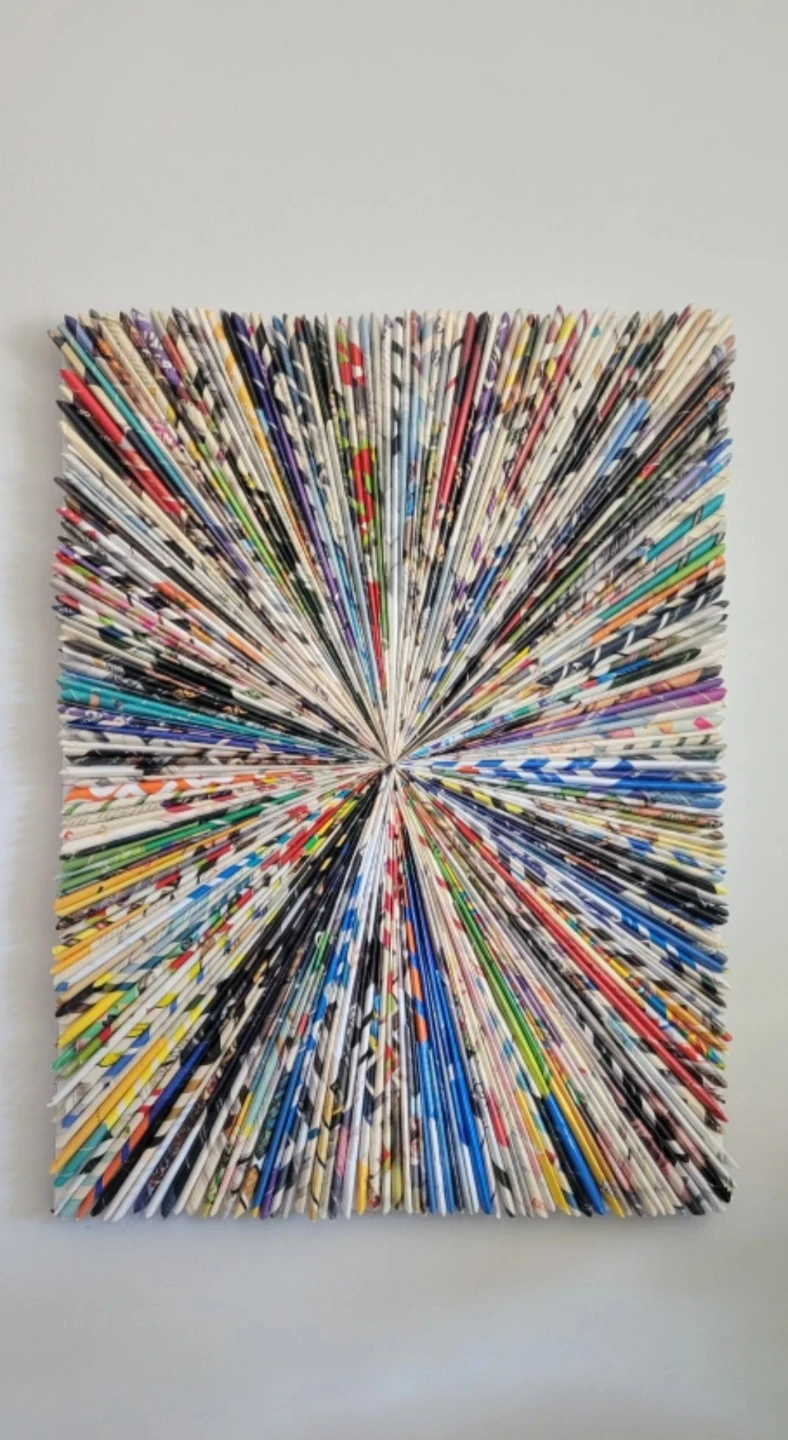 ⚽ Recycled Magazine Wall Art